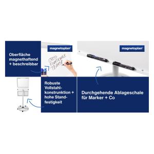 Mobiles Flipchart 'de luxe', magnethaftend magnetoplan 12270F13 (4013695021720)