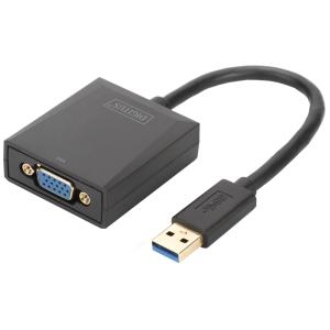 USB 3.0 - VGA Grafikadapter, USB auf VGA, schwarz DIGITUS DA-70840 (4016032390725)
