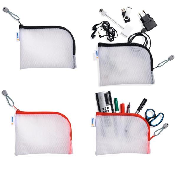 Reißverschlusstasche 'Mesh Bags', DIN A6, gelb HERMA 20027 (4008705200271)