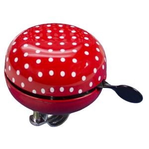 Fahrradlenker-Klingel Maxi Pünktchen, rot/ weiß FISCHER 50003 (4008153500039)