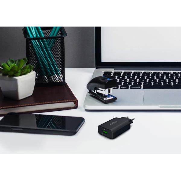 USB-Steckdosenadapter HOME CHARGER HC118QC, schwarz ANSMANN 1001-0099 (4013674162864)