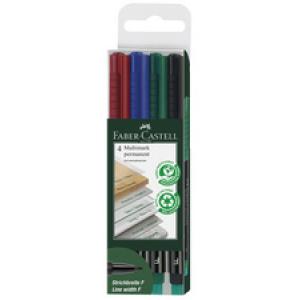 FABER-CASTELL Permanent-Marker MULTIMARK F, 8er Etui Faber-Castell 151309 (4005401513094)