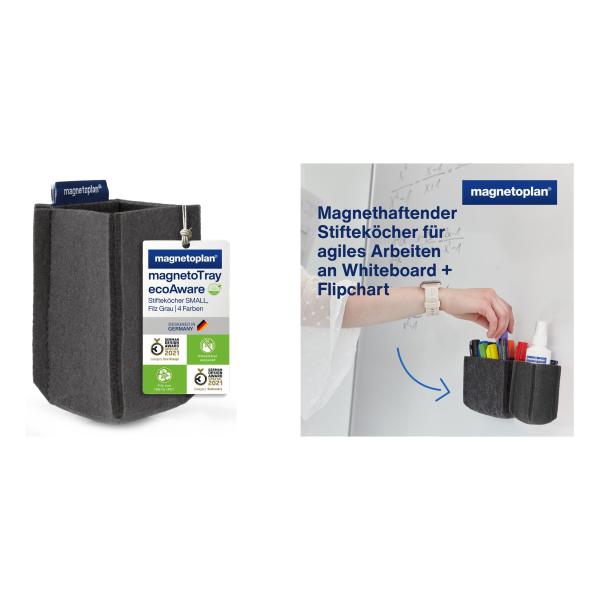 Stifteköcher magnetoTray, small, rot magnetoplan 1227606 (4013695062983)