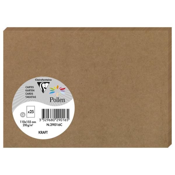 Karte C6, Kraft braun Pollen by Clairefontaine 29016C (3329680290165)