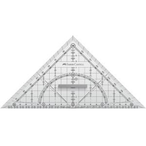 FABER-CASTELL Geometriedreieck GRIP groß, mit Griff Faber-Castell 171010 (4005401710103)