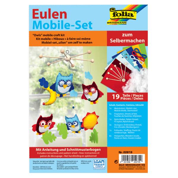 Mobile-Set 'Eulen', 19-teilig folia 22819 (4001868052749)