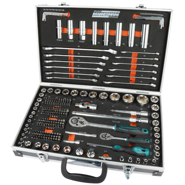 Steckschlüssel-Satz, 232-teilig, Koffer BRÜDER MANNESMANN M98432 (4003315717034)