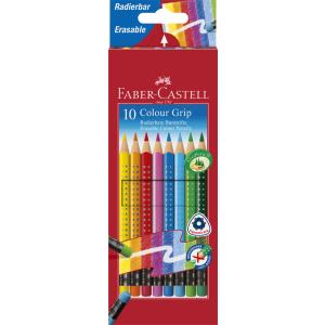 FABER-CASTELL Dreikant-Buntstifte Colour GRIP, 10er Etui Faber-Castell 116613 (4005401166139)