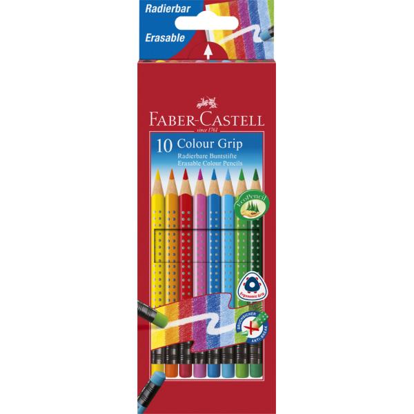 FABER-CASTELL Dreikant-Buntstifte Colour GRIP, 10er Etui Faber-Castell 116613 (4005401166139)