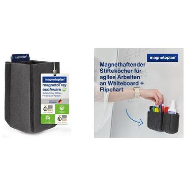 Stifteköcher magnetoTray, small, grau magnetoplan 1227601 (4013695062969)