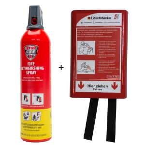 REINOLD MAX Feuerlösch-Spray 'STOP FIRE' + Feuerlöschdecke 440237 (4045914440050)