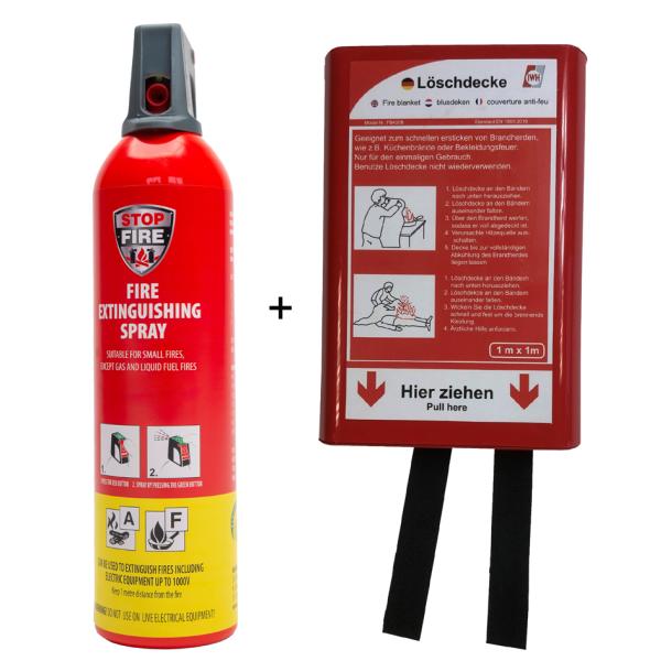 REINOLD MAX Feuerlösch-Spray 'STOP FIRE' + Feuerlöschdecke 440404 (4045914440050)