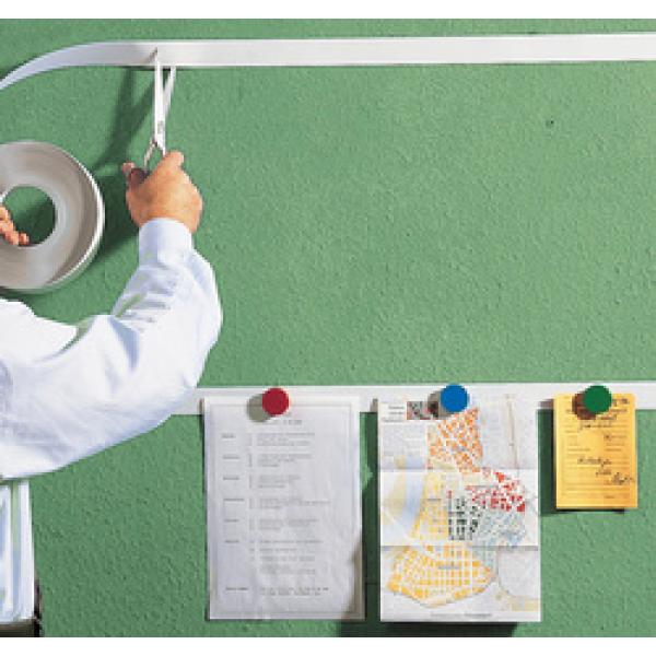 Magnethaftleiste, 50 mm x 1 m, selbstklebend, weiß FRANKEN ST1601 (4016946208055)