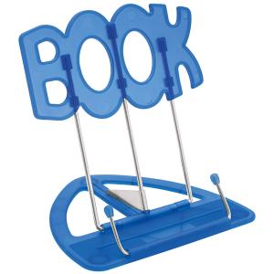 Leseständer BOOK, mit Kunststoffunterteil, blau WEDO 211 19903 (4003801857404)
