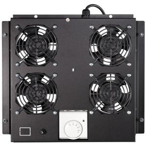 LogiLink Dachlüftereinheit, 4 Lüfter, schwarz (RAL9005) FAS122B (8698800001468)