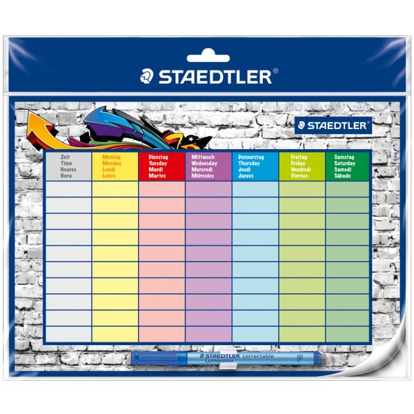 Stundenplan-Set Lumocolor correctable, DIN A4 STAEDTLER 641 SP2 (4007817015797)