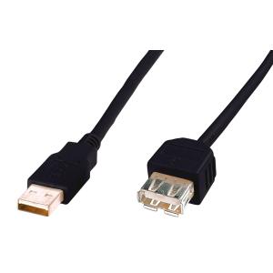USB 2.0 Verlängerungskabel, 3, 0 m DIGITUS AK-300202-030-S (4016032283195)