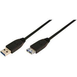 USB 3.0 Verlängerungskabel, schwarz, 3, 0 m LogiLink CU0043 (4052792001068)