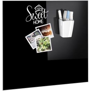 CEP Stifteköcher GLASS BOARD, magnetisch, 2 Fächer, schwarz cep 1005330011 (3462159014685)