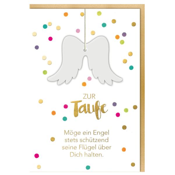 Taufkarte 'Engelsflügel' SUSY CARD 40055152 (4050498334633)