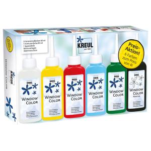 Window Color Aktions-Set, 6 x 80 ml KREUL 42847 (4000798428471)