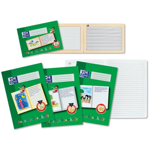 Oxford Geschichtenheft Lineatur 2g Blanko Din A4 Ohne Rand, 16 Blatt 100050092 (4006144936492)