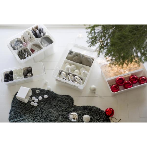 Aufbewahrungsbox CLASSIC 14 L + Einsätze, weiß smartstore 3507710 (7332462092716)