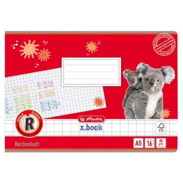 Rechenheft x.book, DIN A5 quer, Lineatur R / kariert herlitz 100050835 (4008110045849)