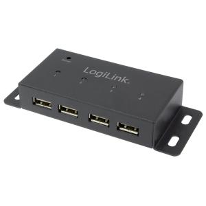 USB 2.0 Hub, 4 Port, für Wandmontage LogiLink UA0141A (4052792034196)