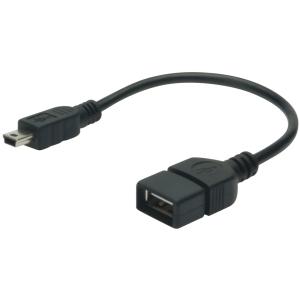 USB 2.0 Adapterkabel, Mini USB-B - USB-A, 0, 2 m DIGITUS AK-300310-002-S (4016032324034)