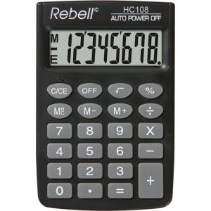 Taschenrechner HC 108, schwarz Rebell RE-HC108 (8595179505903)