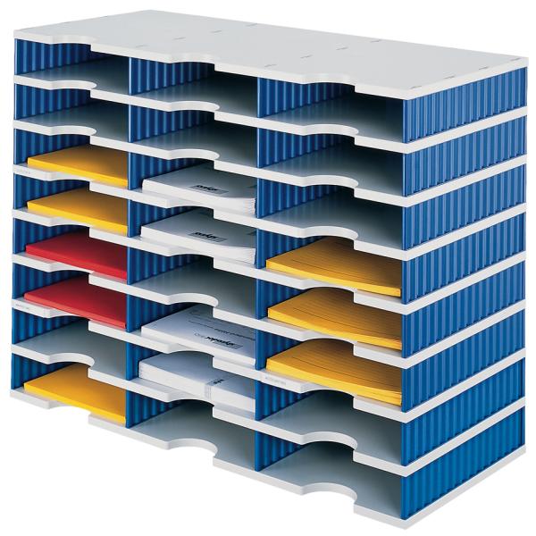 Grundeinheit doc trio, 24 Fächer, schwarz/ grau styro 268-0308.98 (7612176104739)