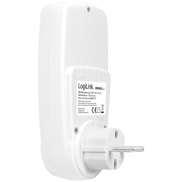 Energiekosten-Messgerät, 7 Funktionen LogiLink EM0003 (4052792031089)