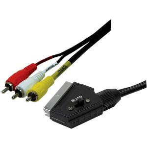 Scartkabel, Scartstecker - 3x Cinchstecker, 2, 0 m LogiLink CA1029 (4052792008555)