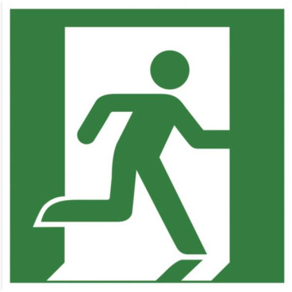 Hinweisschild 'Evakuierung links' EXACOMPTA 67002E (3130630670025)