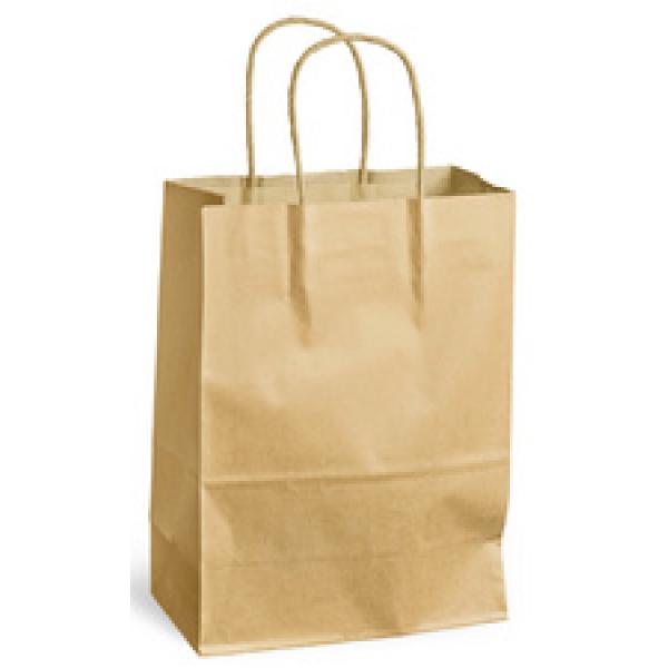 Papier-Tragetasche mit Kordel, 28, 8 Liter, braun MAILmedia 30108534 (4003928017590)