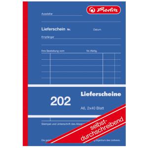 Herlitz Lieferschein Mit Empfangsschein Formularbuch 201 300010482 (4008110883519)