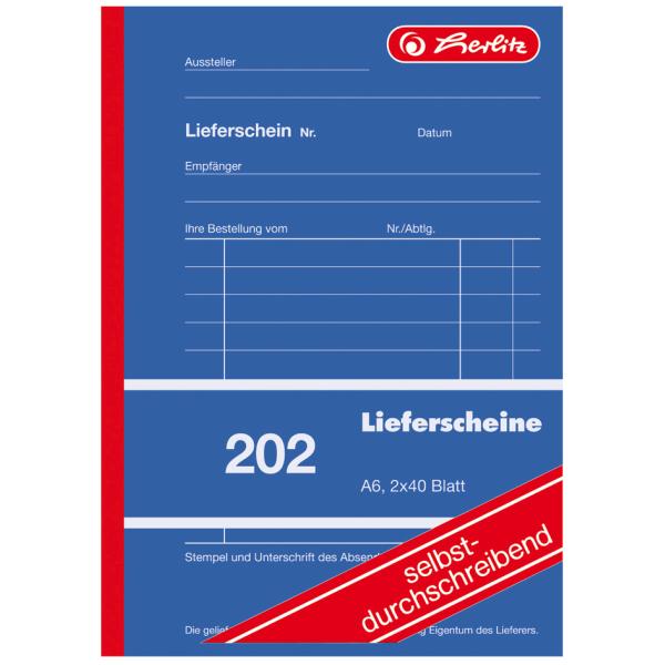 Formularbuch 'Liefer-/ Empfangsschein 201', DIN A5 herlitz 300010482 (4008110883519)