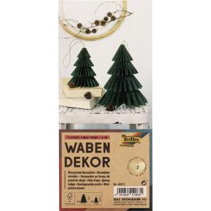 Folia Dekoartikel Grün Wabentannen  11,0/17,0 Cm 2 St. 49211 (4001868124835)