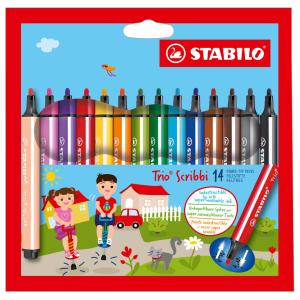 Fasermaler Trio Scribbi, 8er Kartonetui STABILO 368/8-01 (4006381343626)