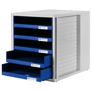 Schublabdenbox SCHRANK-SET A4 C4, 5 offene Schubladen schwarz HAN 1401-13 (4012473140165)