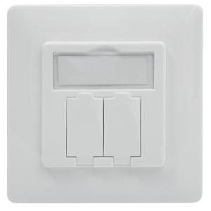 Leerdose für Keystone Module, 2-fach, reinweiß DIGITUS DN-93831 (4016032362418)