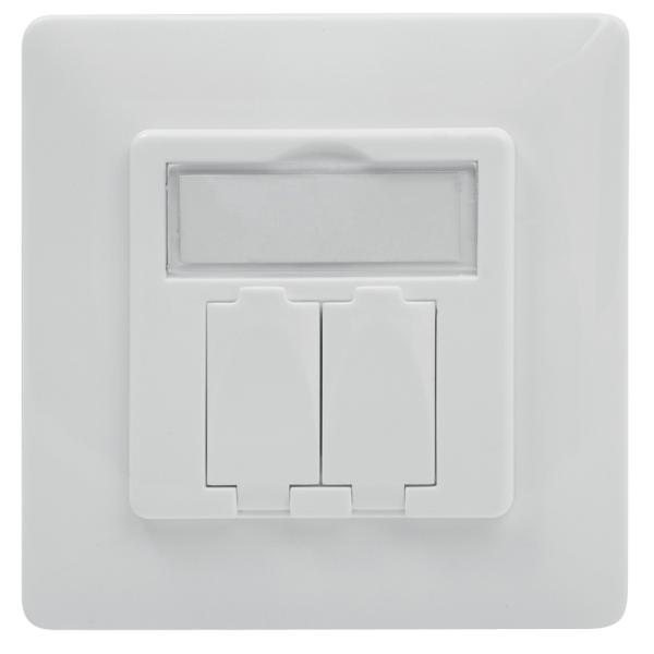 Leerdose für Keystone Module, 2-fach, reinweiß DIGITUS DN-93831 (4016032362418)