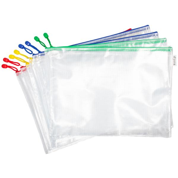 Reißverschlusstasche ZIPPER, DIN A3, PVC, sortiert djois 509039 (3377990243685)