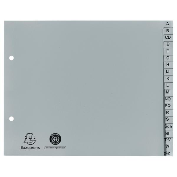 Kunststoff-Register, A-Z, 2/ 3 DIN A4, 20-teilig EXACOMPTA 1723B (3130630017233)