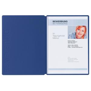Bewerbungsmappe 'Solo', DIN A4, aus Karton, blau PAGNA 22006-02 (4013951007161)