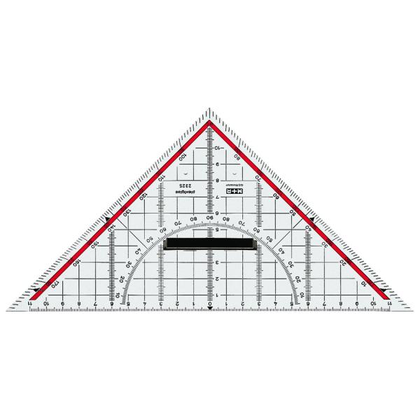 Geometriedreieck, Acrylglas, Hypotenuse: 320mm, glasklar M+R 2332 0100 (4004627417001)