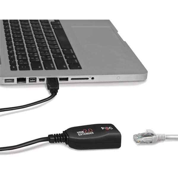 USB 2.0 Extender-Set, PoE geeignet, schwarz LogiLink UA0207 (4052792029031)