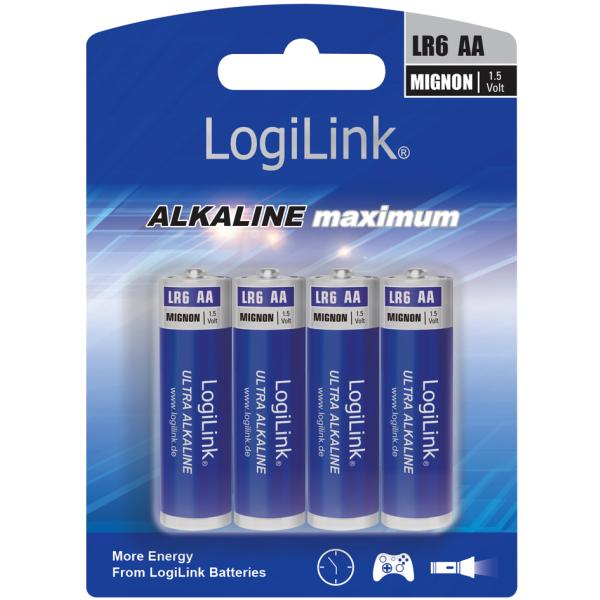 Alkaline Batterie 'Ultra Power', Mignon (AA/ LR6) LogiLink LR6F8 (4052792046922)