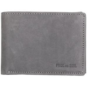 Mini-Geldbörse RFID, im Querformat, Leder, grau PRIDE&SOUL 47255 (4021068472550)